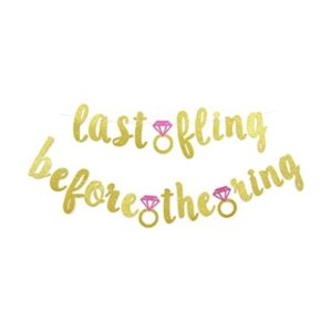 Banner con purpurina dorada de Last Fling Before the Ring_1
