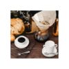 Aozita Tazas de expreso y platillos con cucharas de_5