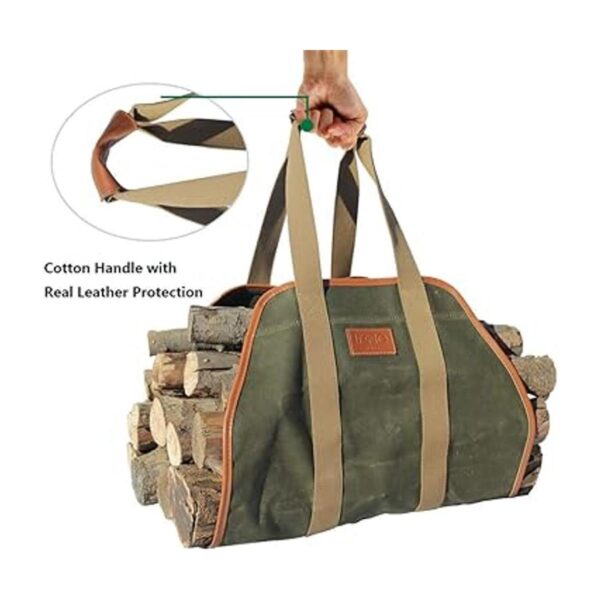 INNO STAGE Bolsa de mano de lona encerada soporte de leña_3