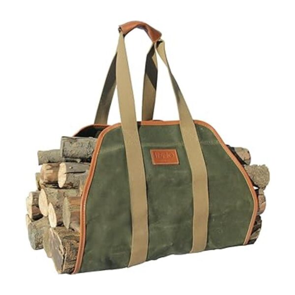 INNO STAGE Bolsa de mano de lona encerada soporte de leña_1
