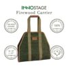 INNO STAGE Bolsa de mano de lona encerada soporte de leña_4