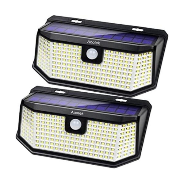 Aootek 182 luces LED solares para exteriores con sensor de_1