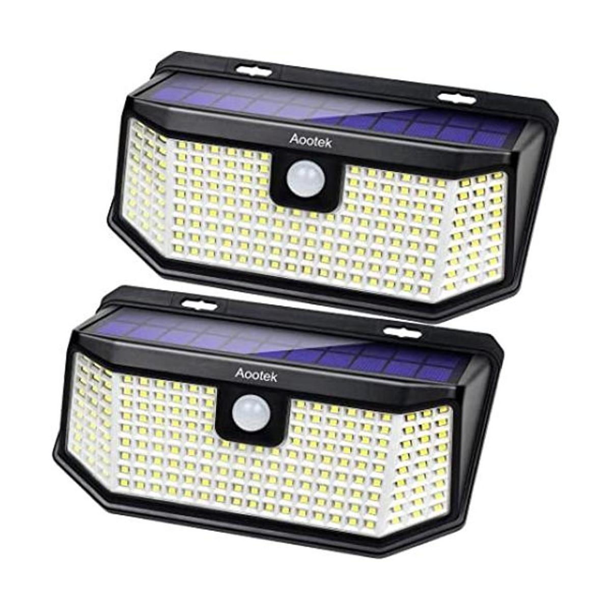 Aootek 182 luces LED solares para exteriores con sensor de
