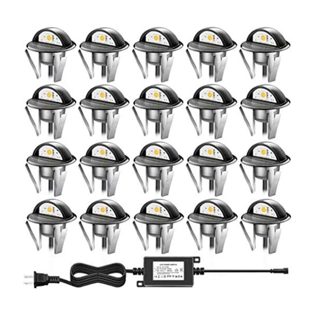 QACA 20 luces LED de bajo voltaje IP65 impermeable