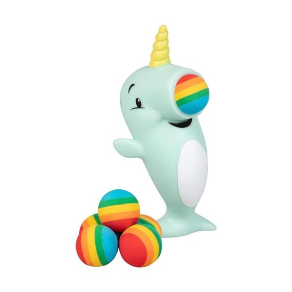 Hog Wild Narwhal Popper Toy Dispara bolas de espuma de_1