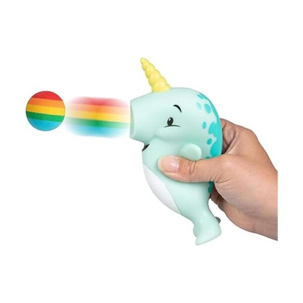 Hog Wild Narwhal Popper Toy Dispara bolas de espuma de_2
