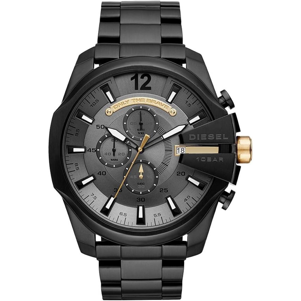 DZ4479 Mega Chief Reloj de cuarzo negro con