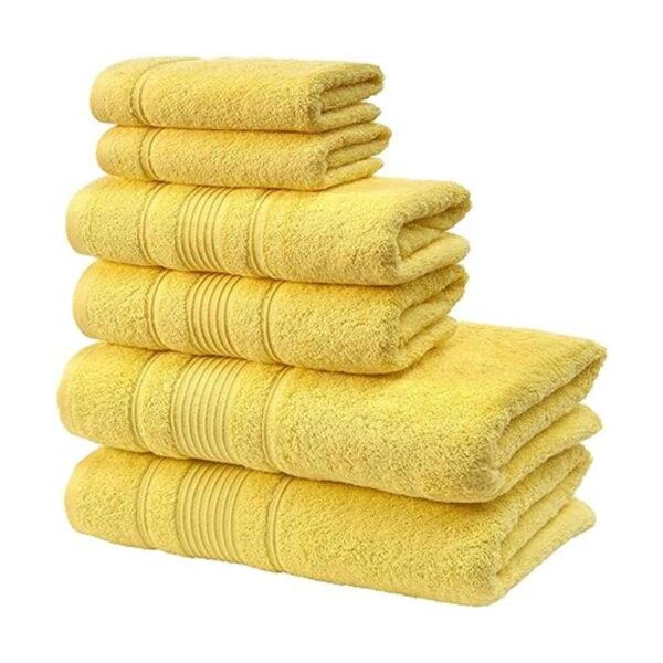 Qute Home Juego de 6 toallas de baño 100 algodón turco_5