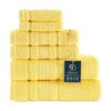 Qute Home Juego de 6 toallas de baño 100 algodón turco_1