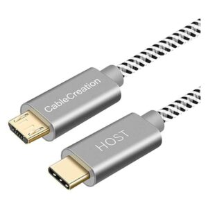 Cable micro USB a USB C de 6.6 pies cable trenzado USB C_1