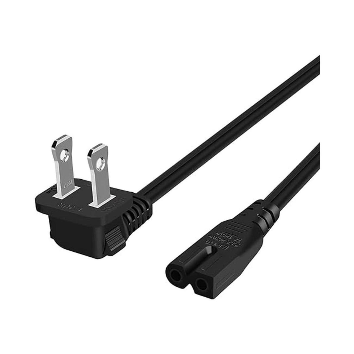 CableCreation Cable de alimentación polarizado de 90