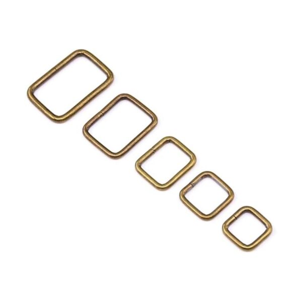Swpeet 50 anillos rectangulares de metal surtidos de_2