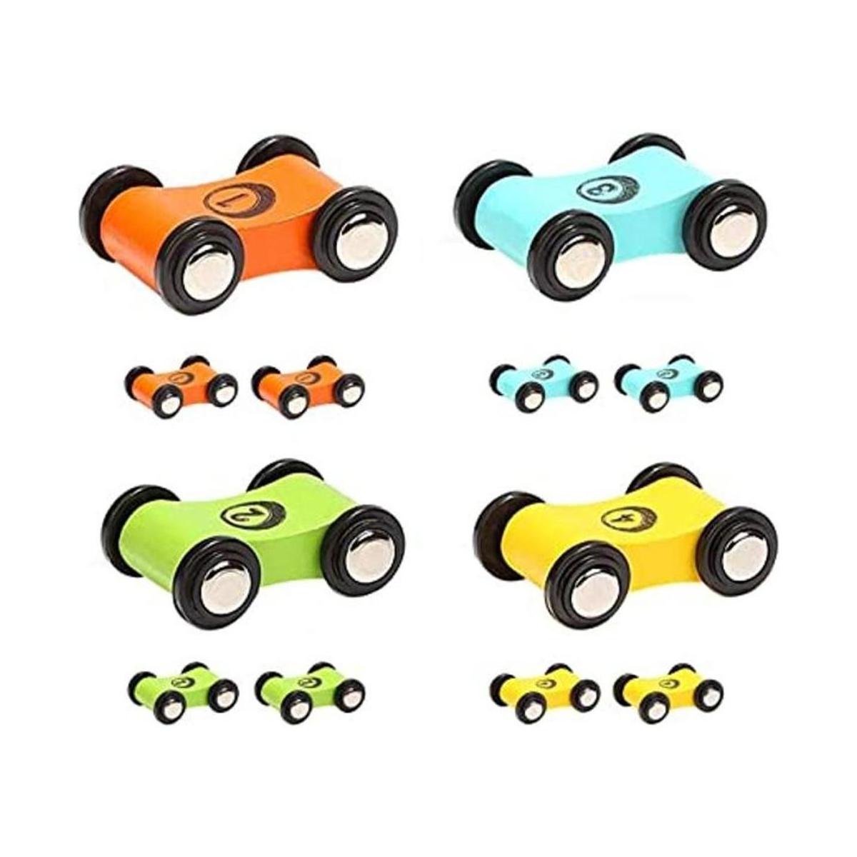 TOP BRIGHT Rampa de coche de madera para pistas de
