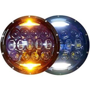 Faros delanteros LED de 130 W con lente de proyector azul_1