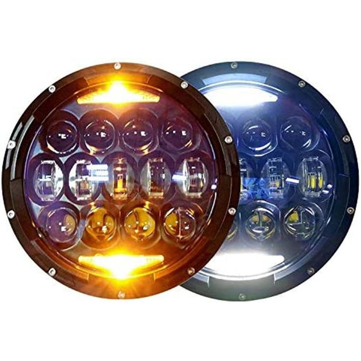 Faros delanteros LED de 130 W con lente de proyector azul