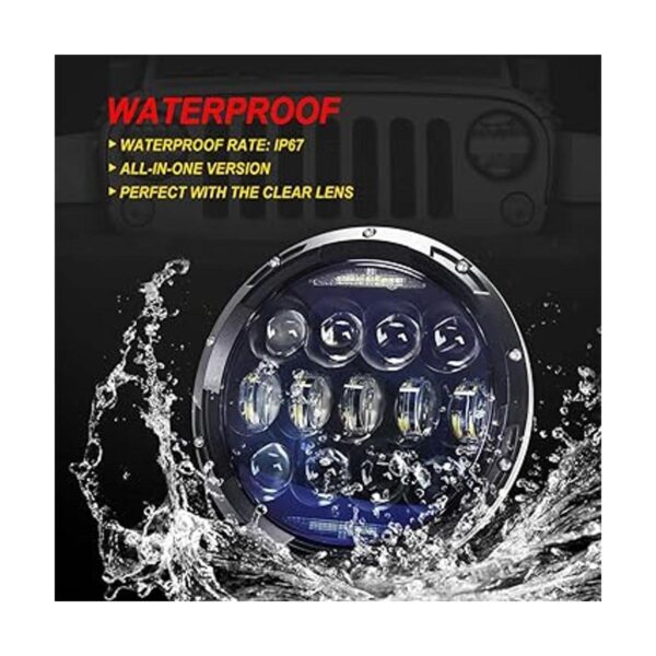 Faros delanteros LED de 130 W con lente de proyector azul_5