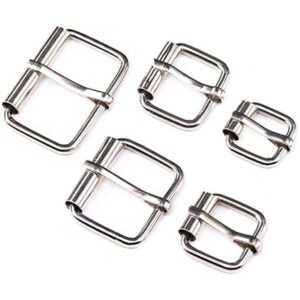 Swpeet 50 anillos surtidos de hebilla de metal plateado_1