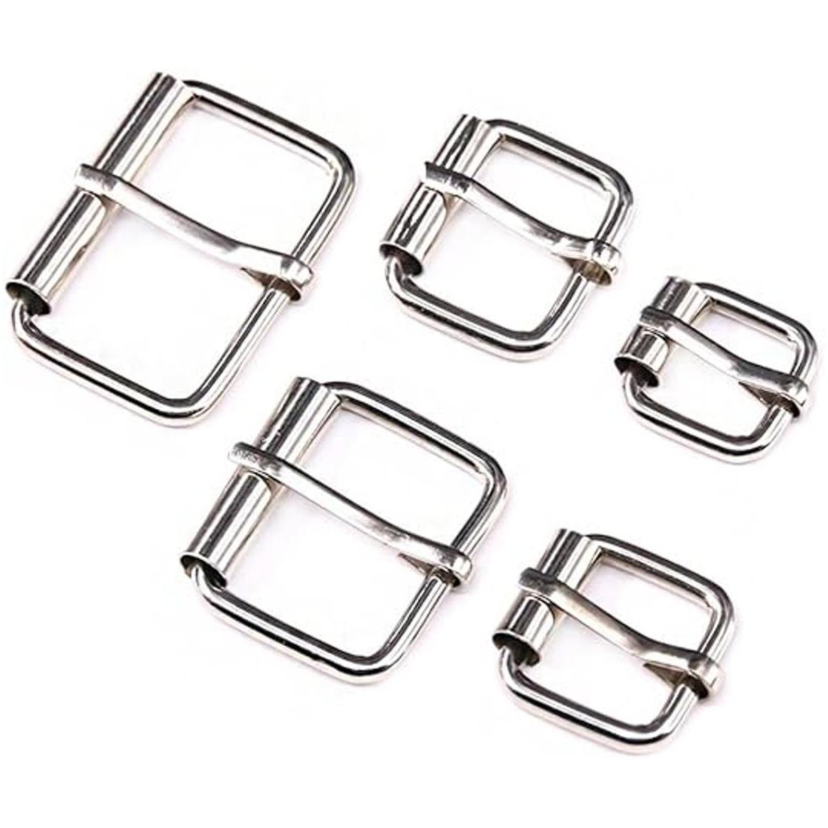 Swpeet 50 anillos surtidos de hebilla de metal plateado