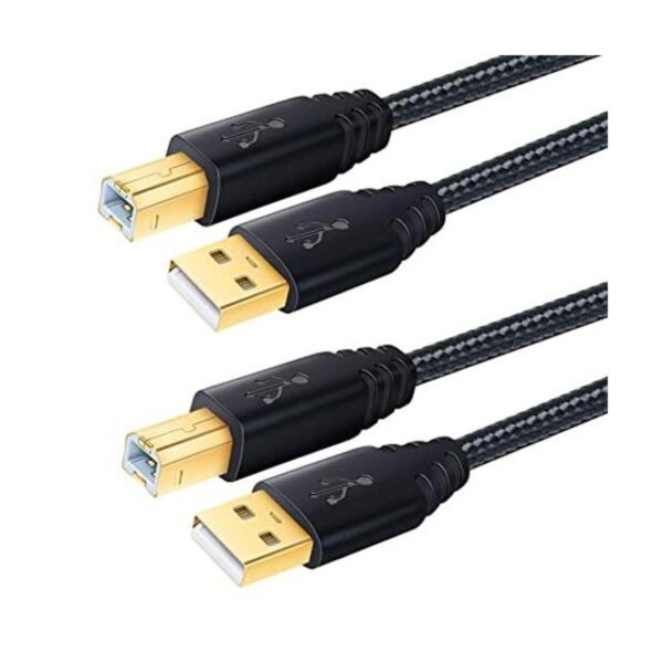 OKRAY Cable de impresora USB de 6 pies paquete de 2