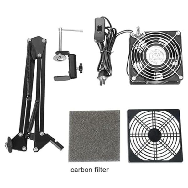 Amortiguador de humo ajustable con abrazadera de mesa_5