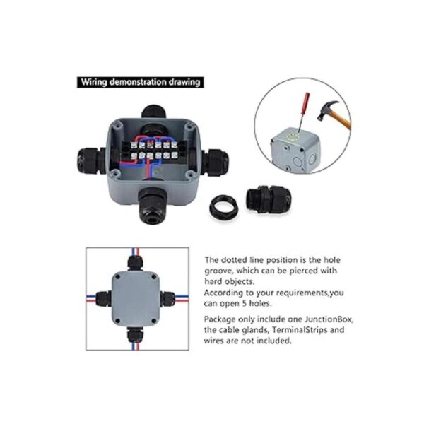 Nineleaf Caja de conexiones impermeable IP66 de plástico_2