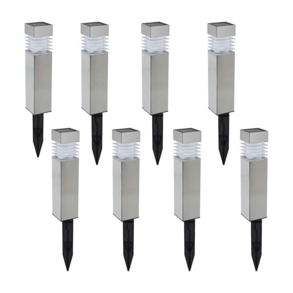 Morvat Luces solares LED para camino luces solares para