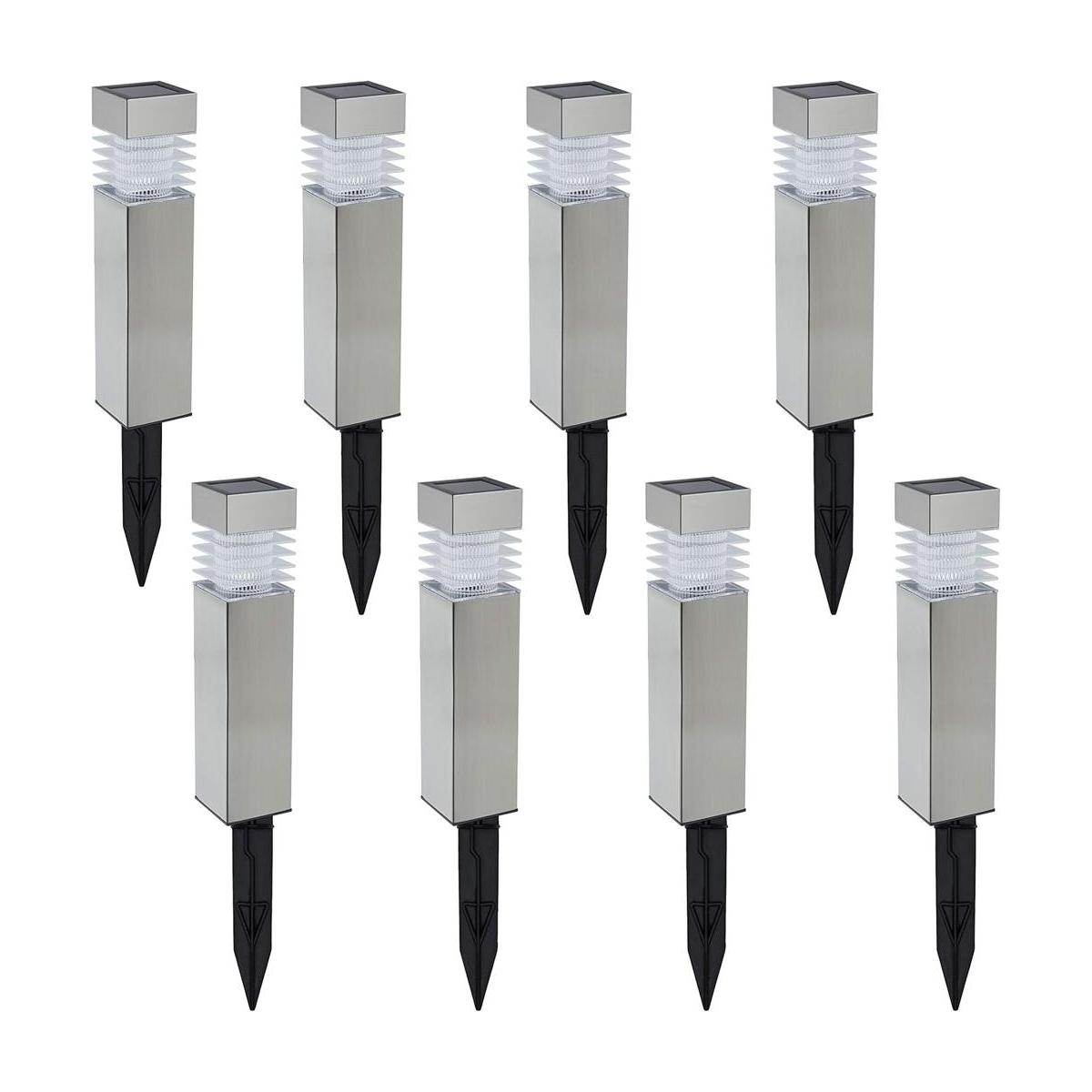 Morvat Luces solares LED para camino luces solares para