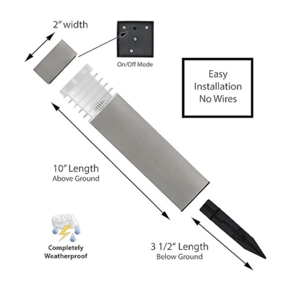 Morvat Luces solares LED para camino luces solares para