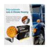 Partsam 2 luces LED redondas de doble cara para pedestal_2