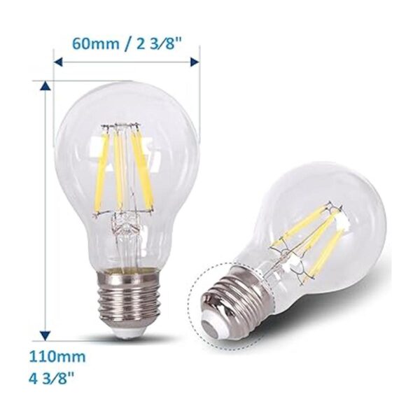 DC 12 V bombilla A19 A60 3000 K 4 W blanco cálido LED_2