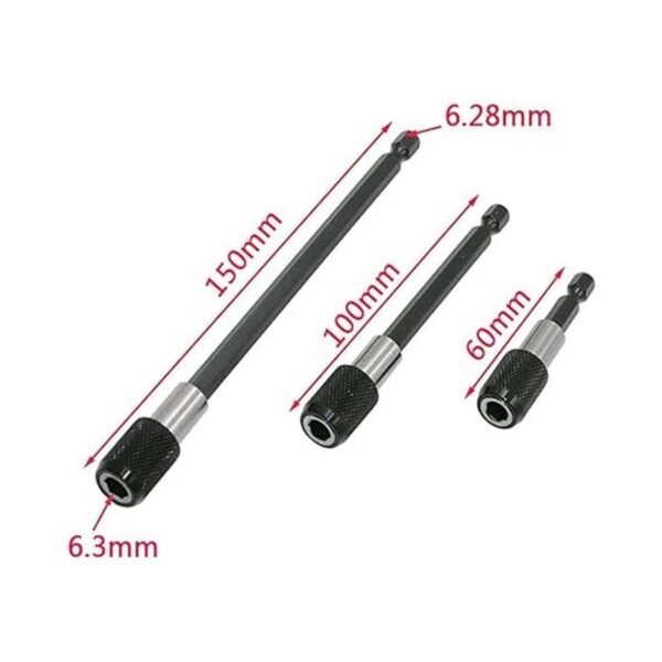 Eyech Juego de 3 brocas de extensión magnética de vástago