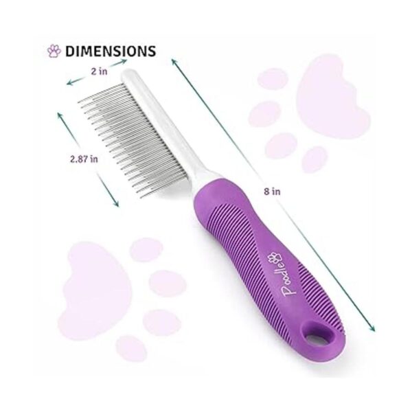 Peine desenredante para mascotas con dientes largos y_6