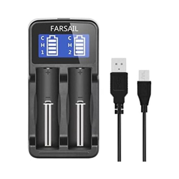 FARSAIL Cargador de batería 18650 pantallas LCD_1