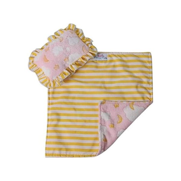 Rosa Nubes muñeca manta almohada