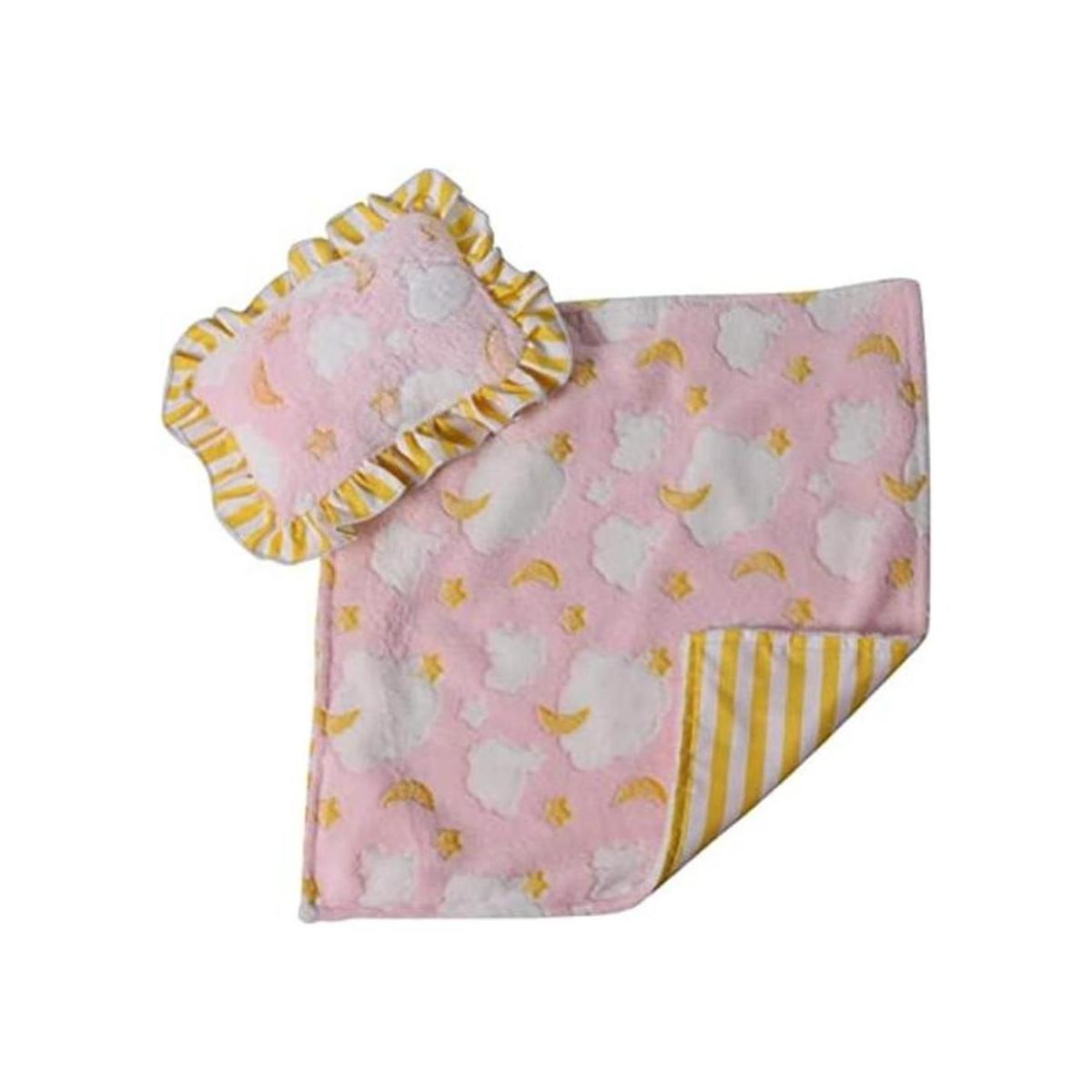Rosa Nubes muñeca manta almohada