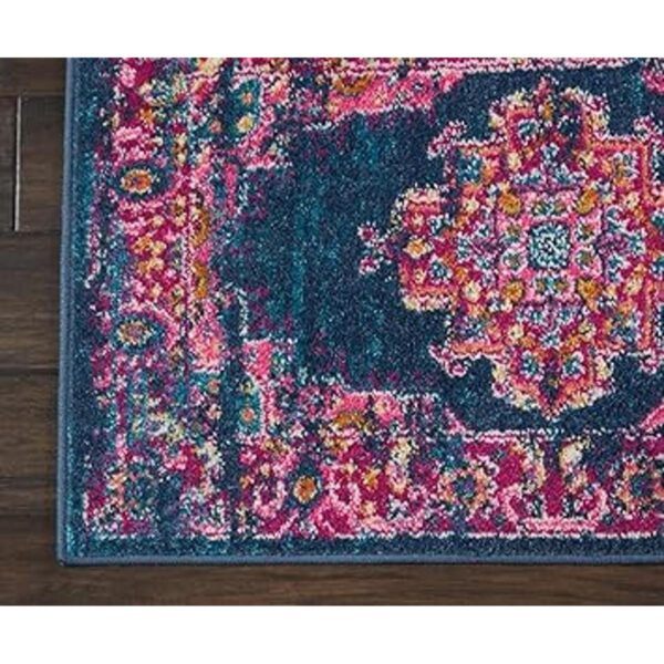 Nourison Alfombra Passion color azul 22 x 34 pulgadas_3