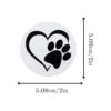 Pegatinas con forma de corazón con estampado de patas para_2