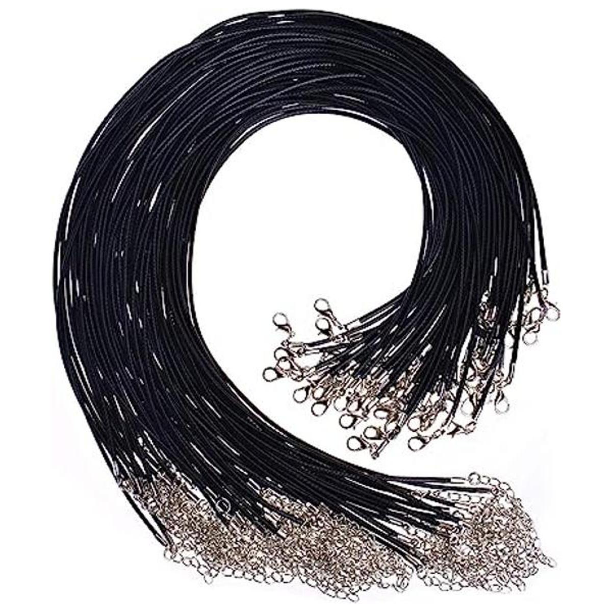 PAXCOO 4336827944 100 piezas de cordón encerado negro con