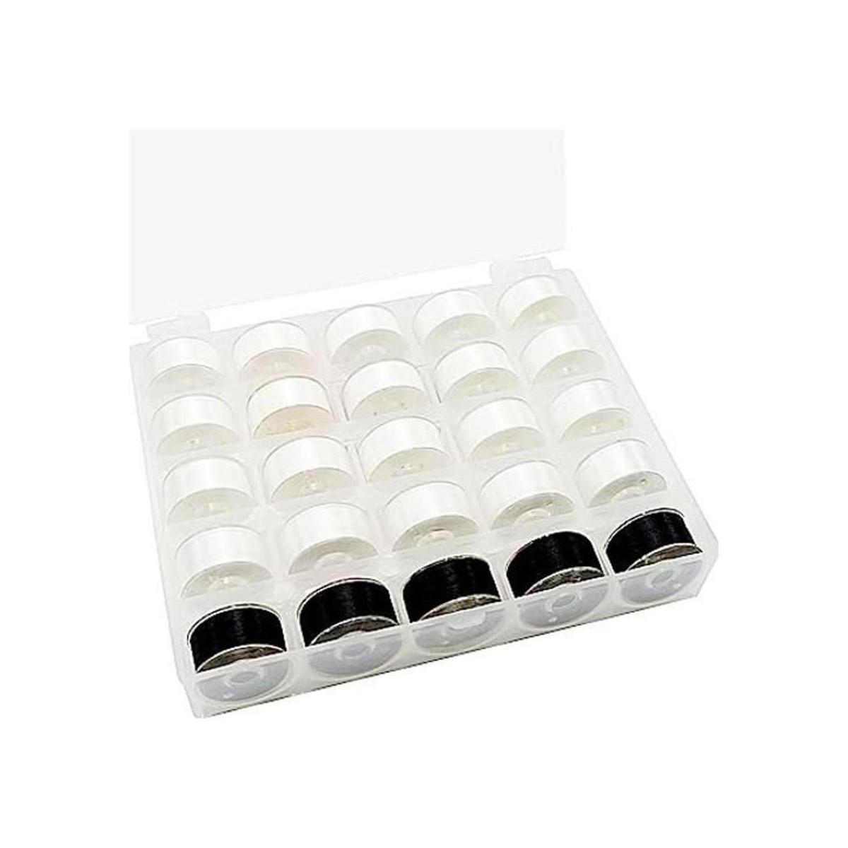 New brothread 25 piezas 20 blanco 5 negro 70D2 60 WT