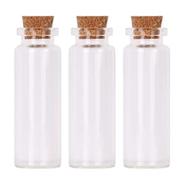 MaxMau Botellas pequeñas con corcho 0.5 fl oz paquete de_4