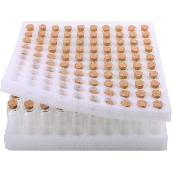 MaxMau Botellas pequeñas con corcho 0.5 fl oz paquete de_1