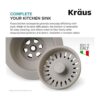 Kraus PST1GR Drenaje de colador para fregadero de cocina_3
