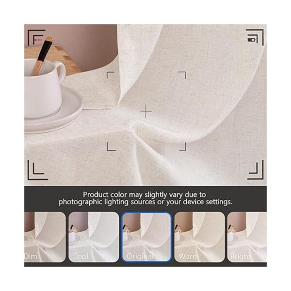 Jinchan Juego de cortinas con textura de lino ideales