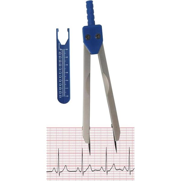EKG ECG Divisor de electrocardiograma color azul_1