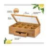Organizador de caja de té de bambú de alta calidad baúl