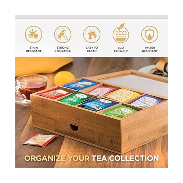 Organizador de caja de té de bambú de alta calidad baúl