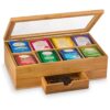 Organizador de caja de té de bambú de alta calidad baúl