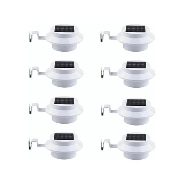 Paquete de 8 luces LED FALOVE para canalón solar para_1