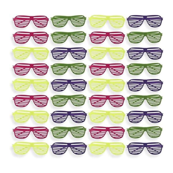 Gafas de sol para fiesta paquete de 36 sombras ranuradas