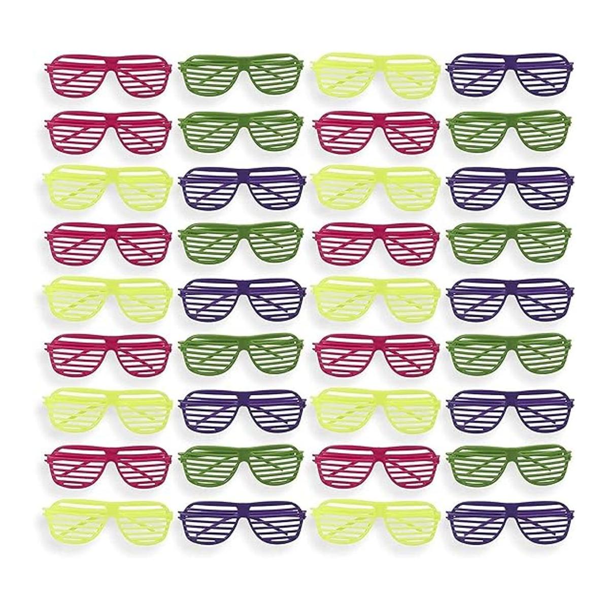 Gafas de sol para fiesta paquete de 36 sombras ranuradas